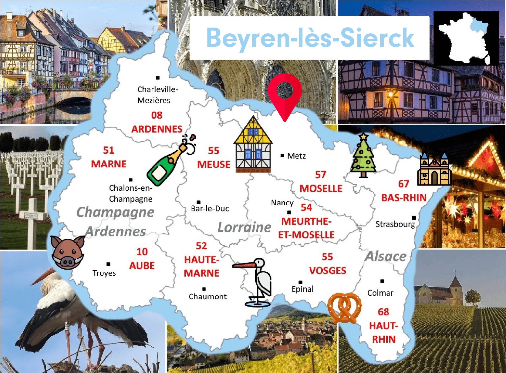 Carte Beyren-les-Sierck